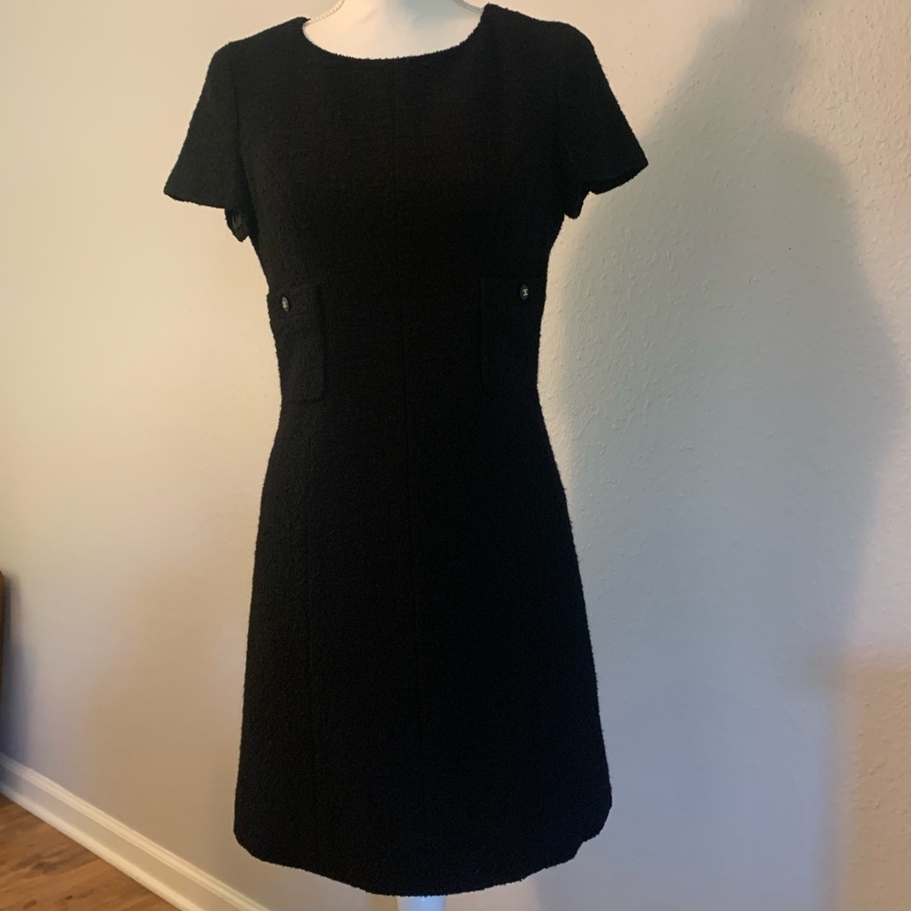 CHANEL Vintage Black Boucle Dress